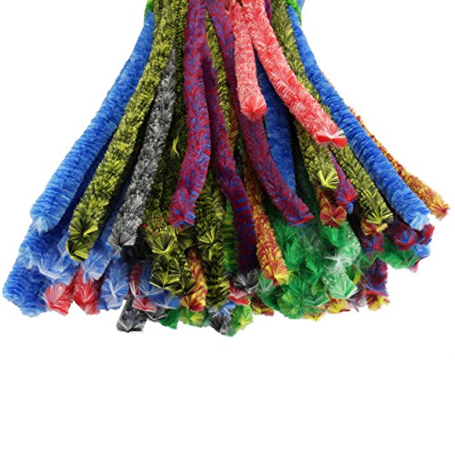 Pfeifenputzer meliert 100 Stück ✓ Basteldraht ca. 50cm / 500mm lang ✓ Biegeplüsch ca. 14mm dick ✓Pfeifenreiniger-Set beinhaltet wunderschöne bunte Farben ✓ melierter Chenilledraht hervorragend für kreative Bastelzwecke geeignet ✓ bunte Pfeifenputzer zu hübschen Figuren basteln / formen | trendmarkt24 - 22714