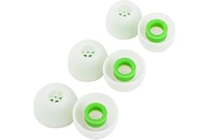 ‎LINSOUL Linsoul Kiwi Ears Flex zatyczki do uszu, zamiennik silikonowych końcówek IEM, 3 pary, rozmiar S/M/L, do KZ ZS10 Pro, Orchestra Lite, Cadenza słuchawki przewodowe/bezprzewodowe (biało-zielone)