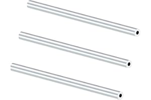iMeistek 6063 Aluminium Tubes, 6mm OD 2mm ID 150mm Length Seamless Straight Aluminium Round Tubing Pipe for DIY Model,Industrial(3PCS)