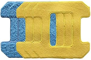 Fransande 3pc Nettoyage Humide+2 Pc Tampons De Vadrouille à Frotter à Sec pour Hobot Robot De Nettoyage De Vitres 268