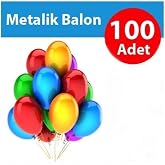 Roseroi 100 Adet Metalik Sedefli Karışık Balon Doğum G&uuml;n&uuml; Parti Balonları