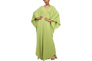 YouKD Wemen's Vestido largo estilo caftán bohemio, para la playa, talla única