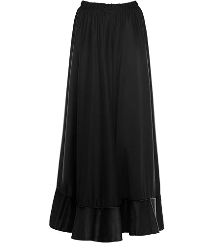 Jupe Flamenca Femme Longue Noire Volant Simple - Taille S à XXL Pour Danse Et Déguisement