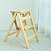 Produktbild Einklappen H Massivholz Hause mehrzweck klappleiter kreative treppe Indoor Klettern Leiter schrittleiter Zwei Schritte Leiter Stuhl, 4 Farben (Farbe : C)