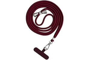 Bigcousin Tour de Cou Telephone Universelle,Réglable Amovible en Nylon Pendentifs Collier de Longe Porte-clés Cordon pour Plupart de Téléphones Intelligents,Vin Rouge