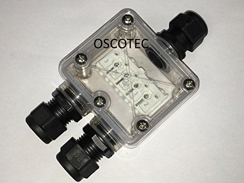 Verbindungsbox klar, NEU mit SCHNELLVERBINDER, Kabelverbinder 3-/5-polig, IP68, Kabelmuffe wasserdicht, fuer 230V oder 12V/24V - 2