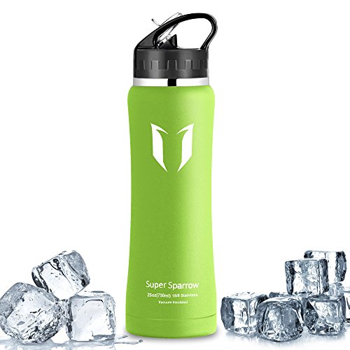 Super Sparrow Trinkflasche – 750ml – Premium Edelstahl Wasserflasche – Auslaufsichere Isolierflasche – Perfekte Outdoor Flasche für Kinder – BPA Frei – Ideale Sport Flasche für Fitness – Isolierkanne, Thermotrinkflasche, Isolier Kindertrinkflasche – Inklusive Wasserflaschen Beutel & Rucksack Schnalle - 2