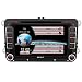 Produktbild Pumpkin Autoradio Moniceiver für VW Golf Polo Passat mit Navi Unterstützt Bluetooth USB CD DVD SD Aux Rückfahrkamera Lenkradsteurung 2 Din 7 Zoll Bildschirm