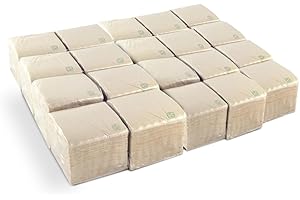 Pack de 3000 Servilletas de Papel Reciclado y Biodegradable - Textura Micropunto - Más Gruesas y Absorbentes - 10 x 10 cm Plegadas - Hostelnovo - CONTIENE ARTÍCULO DE MENAJE ALEATORIO