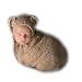 Binlunnu Newborn Baby Photography Props Boy Girl Crochet Costume Outfits Sleeping Bag (Brown)