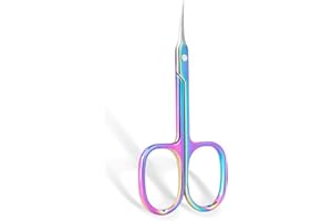 BNG Cuticle Scissors Professional Sharp Curved Cuticle Cutter for Nails, Sharp Nail Scissors for Women Men Cuticle Remover, Pedicure Manicure Nail Art Tool, Purple