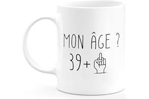 quotedazur - Mug Anniversaire 40 ans Doigt Honneur Rigolo Drôle - Tasse Fun Idée Cadeau Anniversaire 40 ans Homme Femme Humour Original