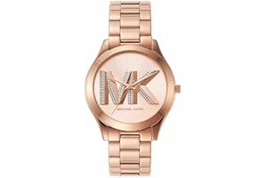 Michael Kors Montre Slim Runway pour Femme, 42mm Mouvement à Quartz Trois Aiguilles avec Bracelet en Acier Inoxydable