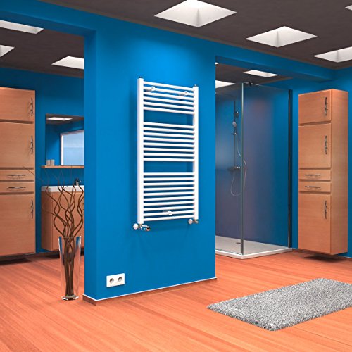 Badheizkörper Seitenanschluss unten Toskana 113×60 cm Design-Heizkörper Bad weiß vom Renovierungsprofi, 1 Stück, 4056397001706 - 2