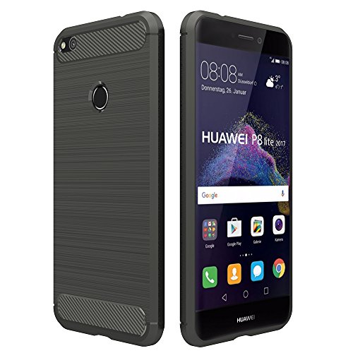 Simpeak Funda Huawei P8 Lite 2017  Fundas Huawei P8 Lite 2017   Honor 8 Lite Nova Lite Carcasa P8 Lite 2017  No para Huawei P8 Lite  Funda Gel Silicona Premium TPU 5 2 Pulgadas  Gris
