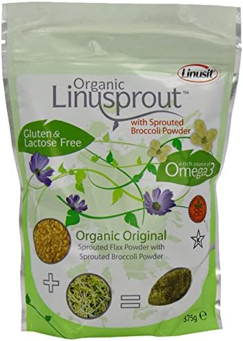 Linusit Sprout Flax Powder with Sprouted Broccoli 375 g (Pack of 2)