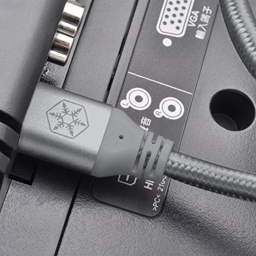 SilverStone SST-CPH01C-1800 – Premium Zertifiziertes 4K Ultra High Speed HDMI 2.0b Kabel, 180cm, kohle-grau - 7