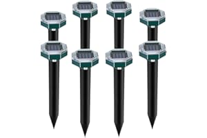 Eozfly Solar Maulwurfschreck, 8 Stück Solar Ultraschall Maulwurf Vertreiber, IP65 Maulwurfabwehr Maulwurf Vertreiben, Wühlmausschreck Maulwurfbekämpfung für Vertreiben Wühlmäuse,Maulwürfe vertreibens