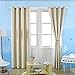 Produktbild KINLO® 2 Stücker 145*175cm (BreitexLänge) Gardinen blickdicht Beige Vorhang blackout 100% Polyester Verdunklungsvorhang mit Ösen für Schlafzimmer Wärmeschutz & Geräuschreduzierung 2 Jahren Garantie