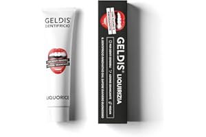 GELDIS Dentifricio Remineralizzante per Denti Sensibili con Azione Anticarie per Pulizia Denti | Alito fresco e profumato | 100% Vegan 100% Riciclabile |100 ml (Liquirizia, 1 Pezzo)