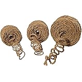 3-SET Coir Rope, Coir Yarn, Tree Binder, Garden String, Garden Rope, made from Coconut Fibre, 100% Natural Fibre, 3-SET = 1 roll of each type (3 x 50 m)