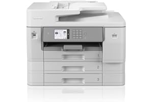 Brother MFC-J6957DW DIN A3 Business-Ink 4-in-1 Multifunktionsgerät (30 Seiten/Min, Tintenstrahl, USB, LAN, WLAN, Duplexdruck) weiß/grau, 576 x 477 x 445 mm (BxTxH)