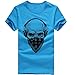 Produktbild T-Shirt Herren Bluse Kurzarm Mode 2018 Sommer Tops Kurzärmeliges Oberteile Casual Bluse Schlank Tanktop Lose Sportbekleidung Atmungsaktiv Drucken Männer Tops ABsoar (M, Blau)