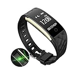 OXOQO Fitness-Tracker, S2 Smart Armband Wasserdichte Smart Watch mit Pulsmesser Schrittzähler Call Reminder OLED Touchscreen Bluetooth Armband mit Kalorien Tracker
