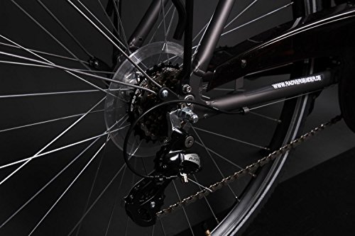 28″ Zoll Alu MIFA Herren Trekking Fahrrad Shimano 21 Gang Nabendynamo anthrazit Rh 60cm - 2