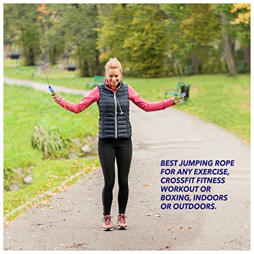 Springseil für Kinder und Profis: Box, Crossfit, mit digitalem Zähler. - 6