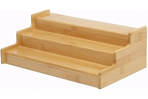 Coopers of Stortford Space-Saving 3-Tier Extendable Bamboo Shelf Ideal For Kitchen Or Bathroom