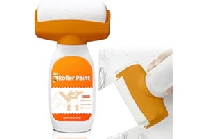 NAVESO 500g Peinture de Retouche Mur, Peinture au Rouleau de Réparation Murale, Rouleau Retouche Peinture Blanc Mur, Brosse à Rouleau avec Pâte de Réparation Murale