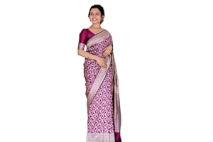 Avantika Fashion Damen Baumwoll-Leinen-Sari mit Bluse