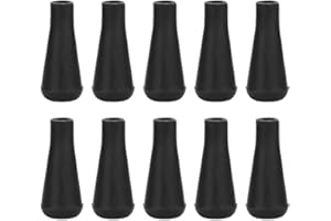 LetCart Broadhead de Remplacement de Pointe de flèche-tir à l'arc en Caoutchouc Souple pour la Pratique du tir Sportif 10PCS(8mm-Noir)