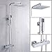 Produktbild Generic D Twin Ventil ausgesetzt Stolperfallen Badezimmer Chrom athroo quadratisch Thermostat Dusche AR B Twin Head Set Dusche Mixer B Mixer Bar