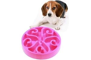 HEELPPO Slow Feeding Dog Bowl Dog Bowl Slow Eating Anti Gulp Dog Bowl Cat Feeder Bowl Dog Bowls Medium Fun Foraging Dog Bowl Bloat Stop Dog Bowl pink
