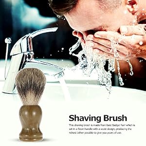 Anself Professional Pure Badger Hair Shaving Brush Barber Salon Resin Handle Shaving Razor Brush Men Facial Beard… - Image 2