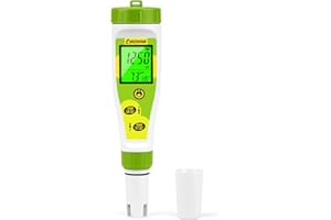 UIUZMAR Misuratore pH per Piscina, Misuratore pH TDS Acqua Idroponica, 4 in 1 Misuratore di pH/EC/TDS/Temp con Display Simultaneo, Misuratore pH TDS per Acquario, Piscina, Spa, Acqua del Rubinetto