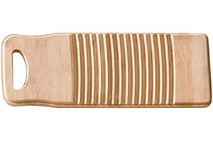 HEMOTON Planche À Laver En Bambou Antidérapante 40X15Cm Robuste Et Épaissie Pour Lavage Manuel Du Linge À Domicile