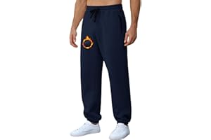 Voqeen Pantalon Chandal Hombre Jogger Deportivos Invierno con Bolsillos de Cremallera Termico Pantalones Forro Polar Cintura Elástica y Cordón Ajustable