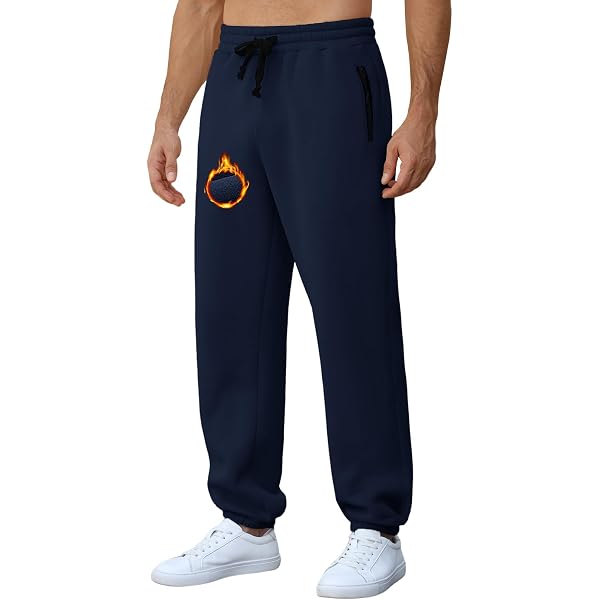 Pantaloni Tuta Uomo Invernali Felpati Pantaloni Sportivi Larghi Caldi