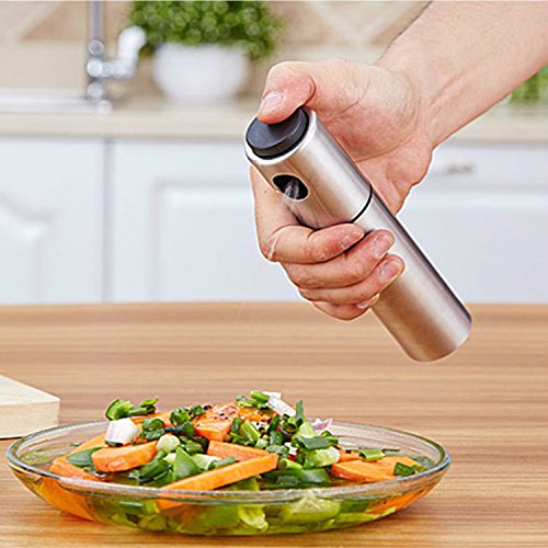 hwsky Öl Sprayer Flasche – PREMIUM Edelstahl Backen Öl Pot kann Pumpspender – Olive Mist Sprühen Pumpe Flasche Topf – Beste Küche Kochen Werkzeug für Nudeln, Pfannen, Grills und BBQ, 135 ml - 5