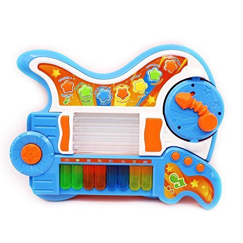 Wishtime Multi-funtions Kids Musical Touch Drum Magic 4-in-1 Guitar Musical Instruments Toys