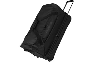 travelite Trolley resväska med hjul av vattenavvisande material, svart, 70 cm/119 liter (inkl. volymutvidgning), Rullresväska