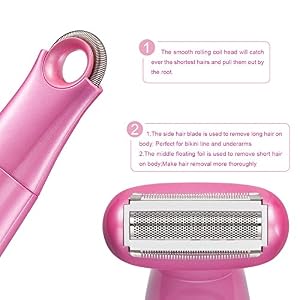 Women Shaver, [Elegant Design] 3 in 1 Waterproof Electric Lady Shaver/Razor/Facial Cleansing Brush/4D Massager Body&Face… - Image 5