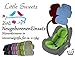Produktbild Little Sweetz ORIGINALS ** Auto-Sitzverkleinerer 2in1 Cosy Soft MAXI ** Sommer- und WinterSeite -- Ideal auch für Maxi Cosi, Cybex etc. sowie Kinderwagen, Hochstuhl etc. (BEIGE)