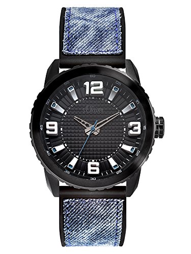 s.Oliver Herren-Armbanduhr XL Analog Quarz Kautschuk SO-3039-PQ s.Oliver Herren-Armbanduhr XL Analog Quarz Kautschuk SO-3039-PQ
