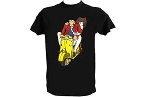UZ Design T Shirt Lupin Uomo Bambino Margot Moto Maglietta Cartoni Animati Anni 90