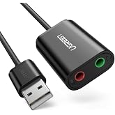 Ugreen Harici 3.5 mm USB Ses Kartı, Siyah