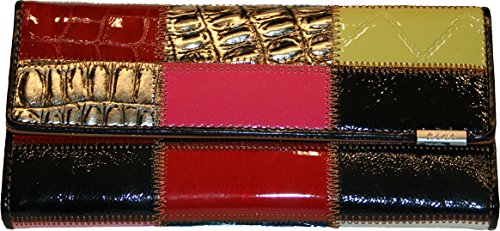 Preisvergleich Produktbild Geldbörse Damen Exklusive Patchwork Brieftasche Handmade